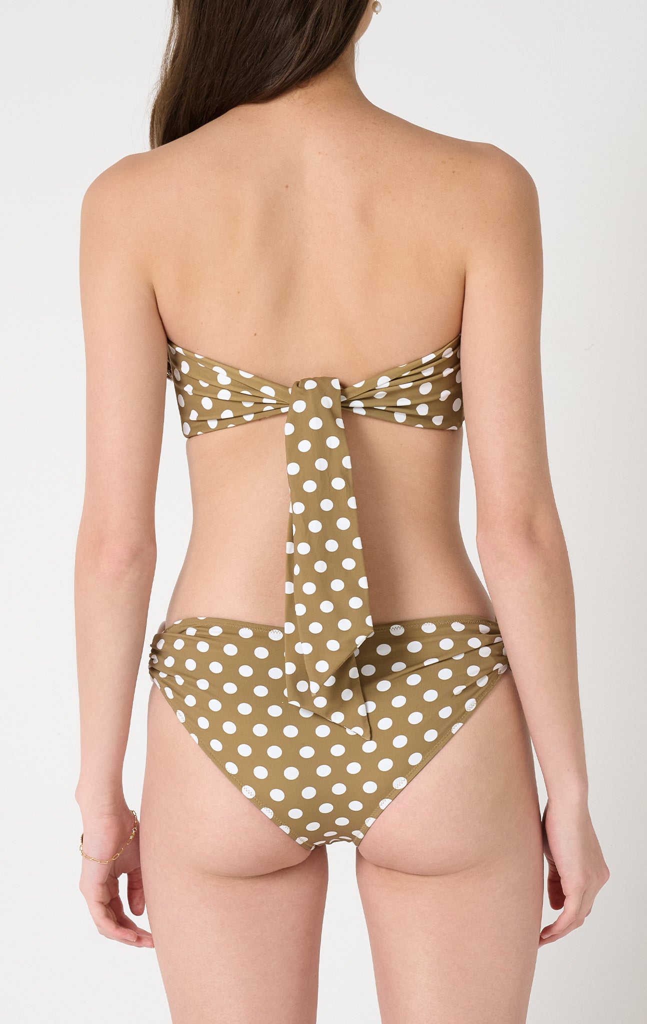 Coronada Bottom in Bronze Small Dot Print MARYSIA