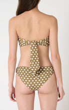 Coronada Top in Bronze Small Dot Print MARYSIA