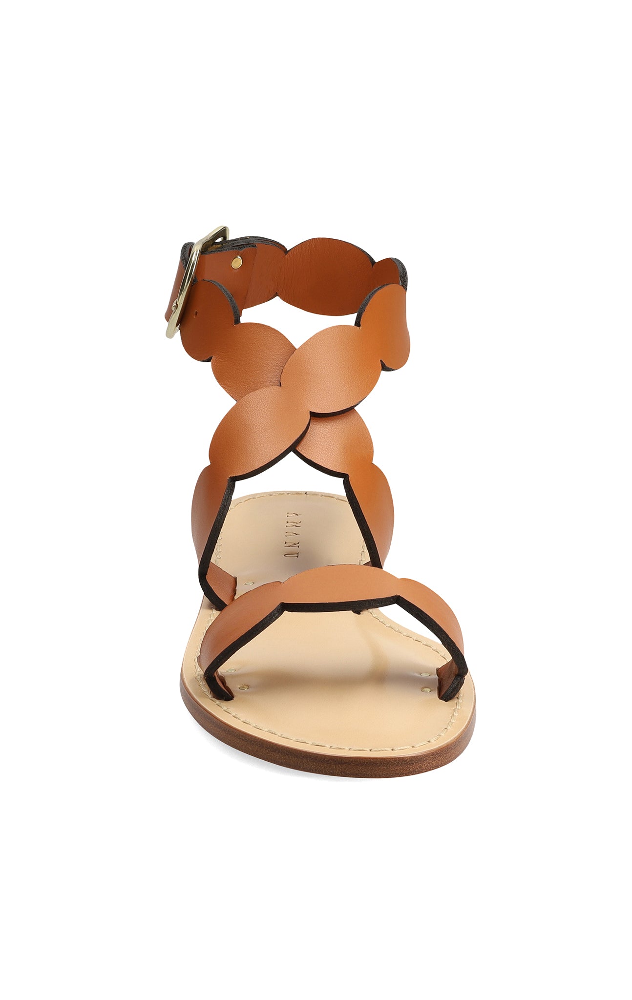 MARYSIA X AMANU Virunga Scallop Sandal in Cognac