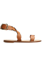 MARYSIA X AMANU Virunga Scallop Sandal in Cognac