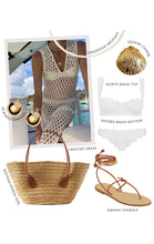 Crochet Sleeveless Dress in Natural MARYSIA