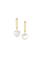 Gemma Mother Of Pearl Heart Earrings THATCH