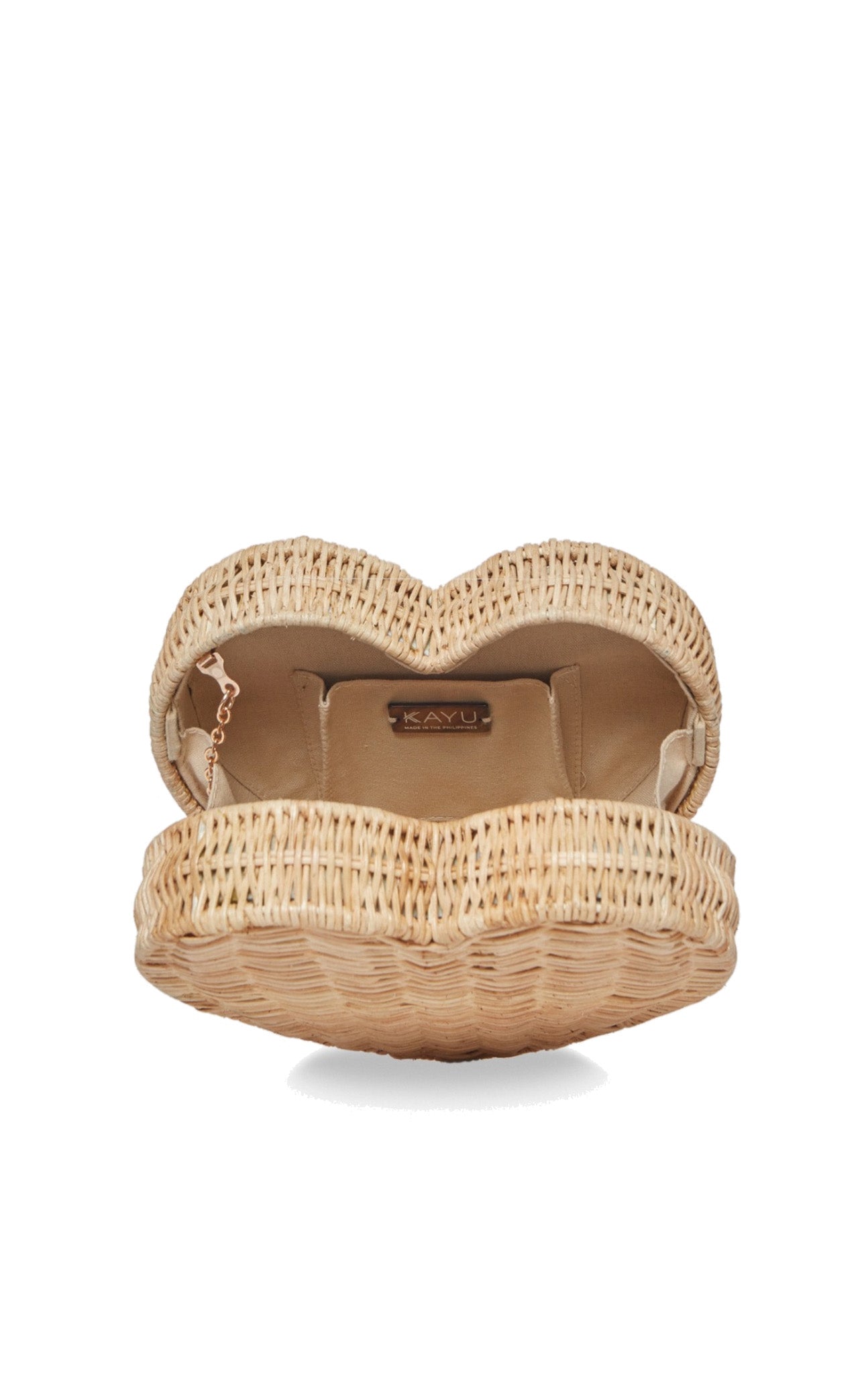 Sisal Heart Wicker Straw Clutch Bag