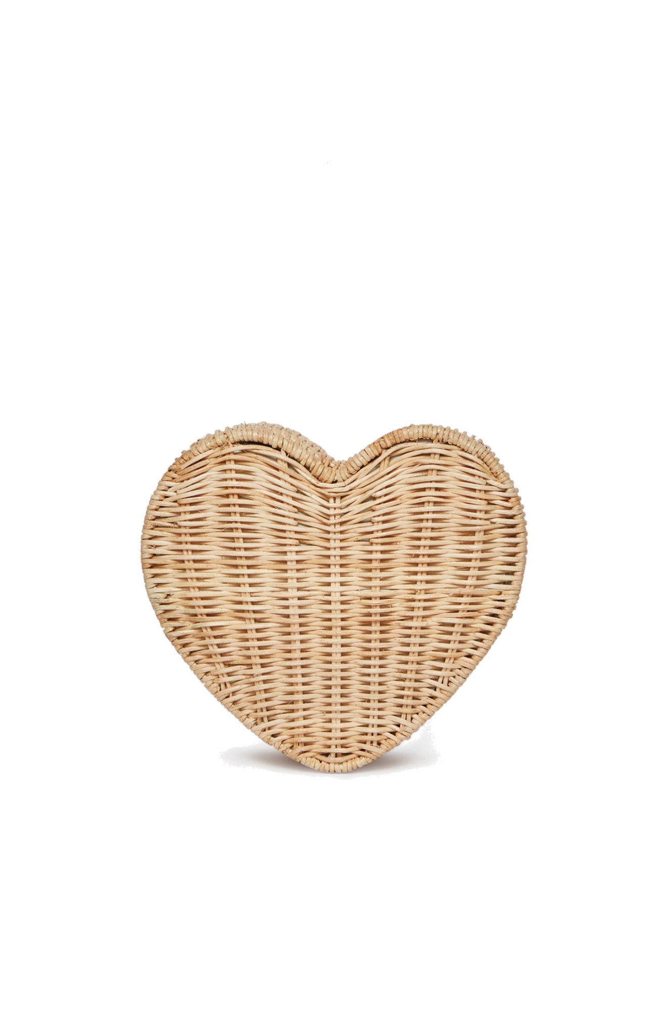Sisal Heart Wicker Straw Clutch Bag
