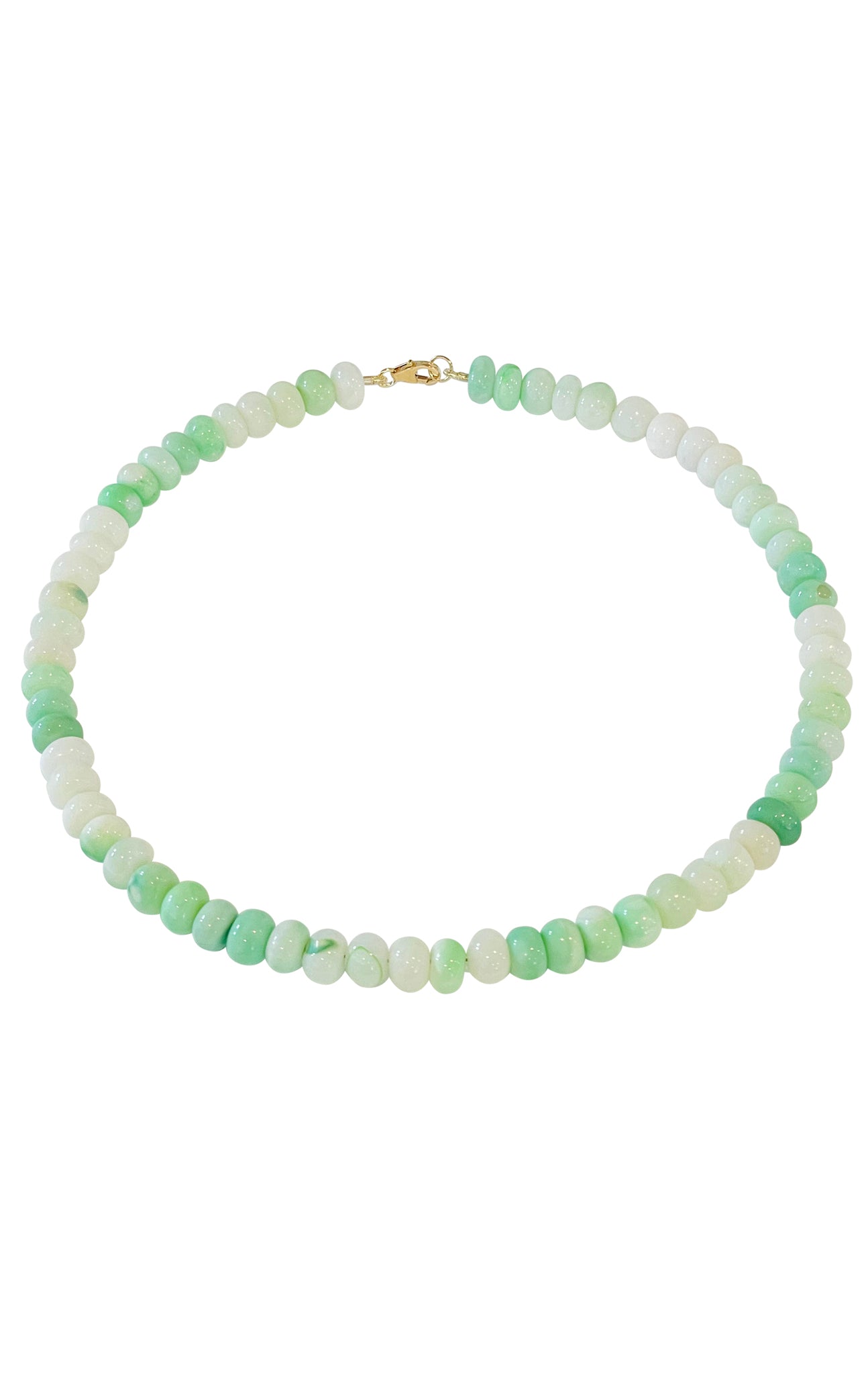 Theodosia - Mint Shaded Smooth Opal Candy Necklace