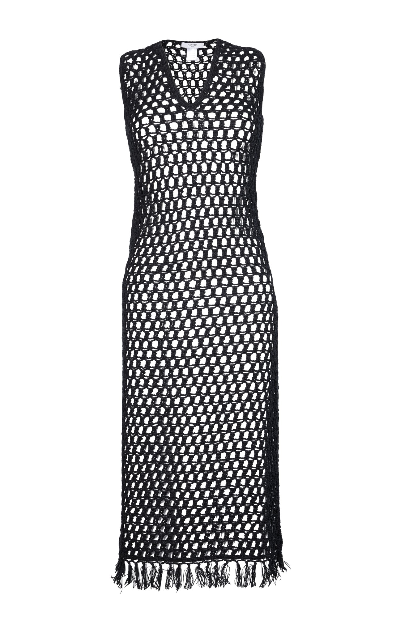 Marysia | Crochet Sleeveless Dress in Black | Swim and