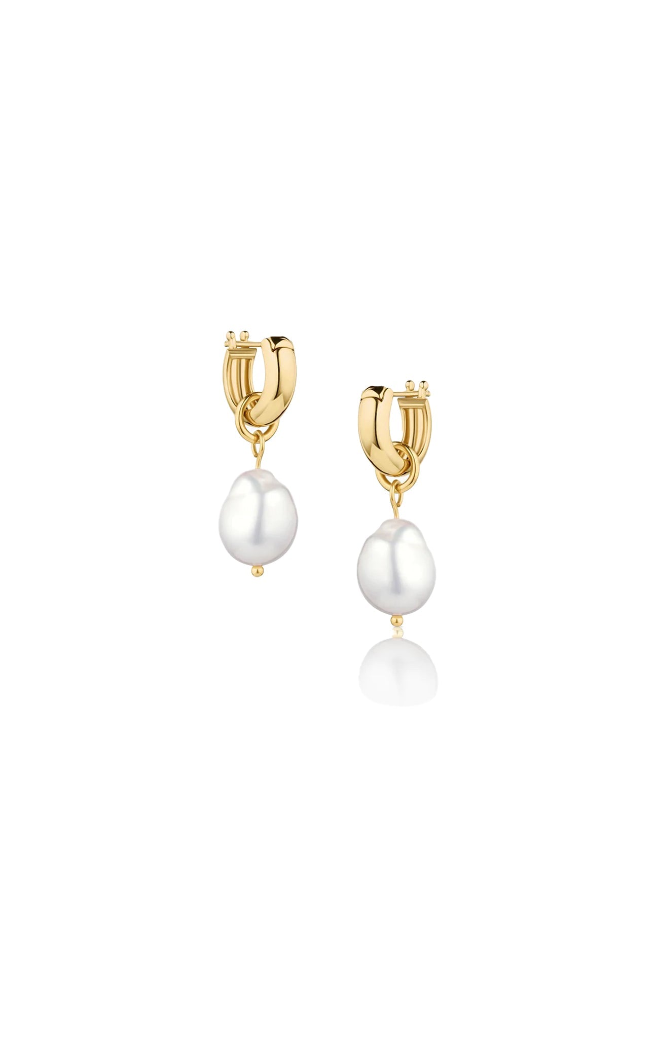 Petite Colette Pearl Hoop Earrings MARYSIA