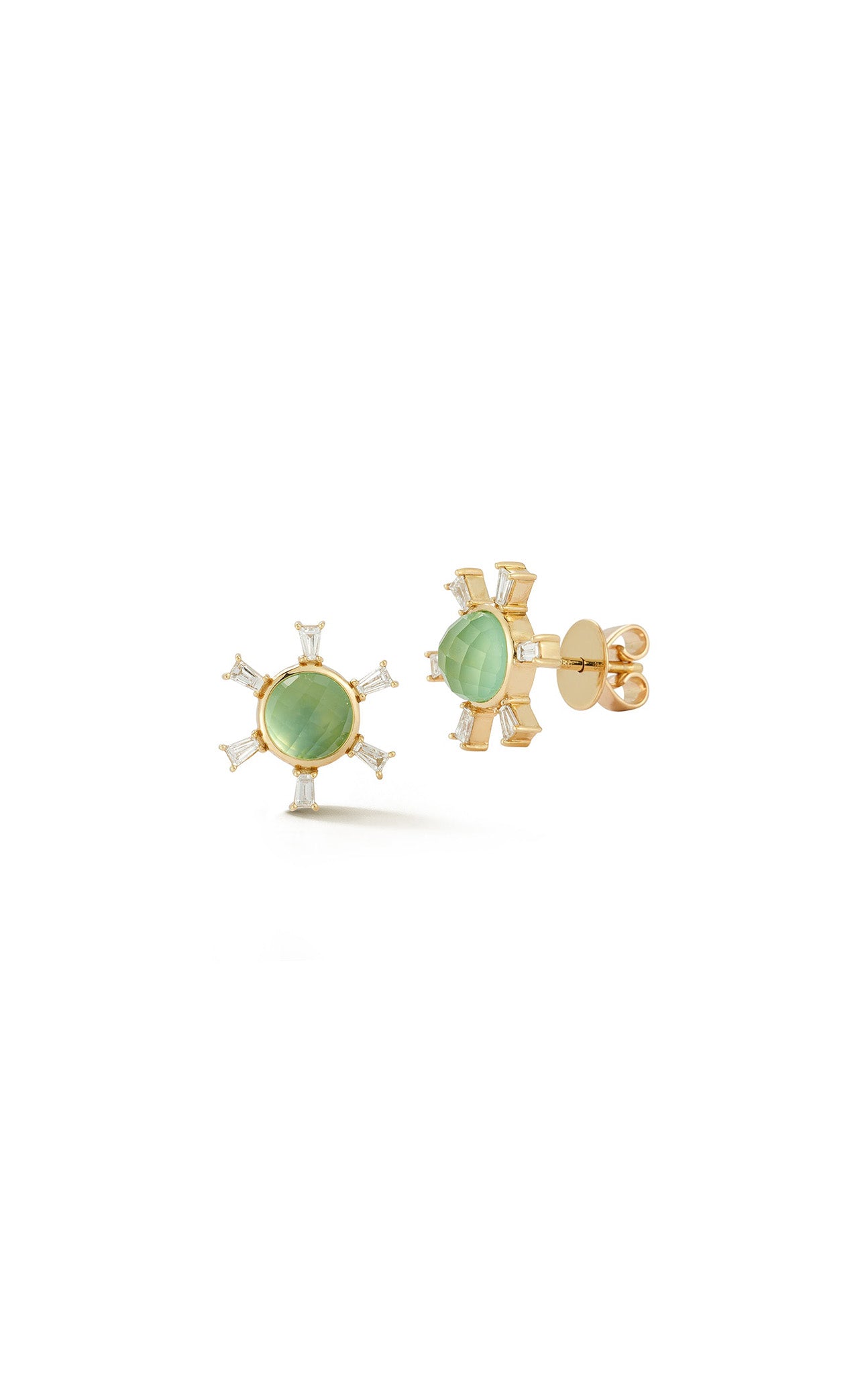 Starburst Studs - Chrysoprase