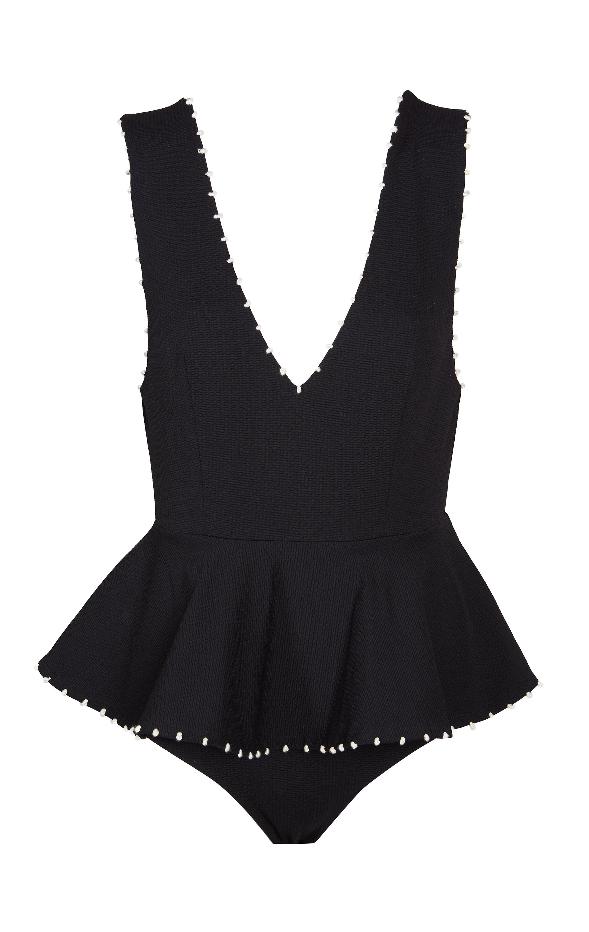 MARYSIA French Gramercy Maillot in Black/Coconut