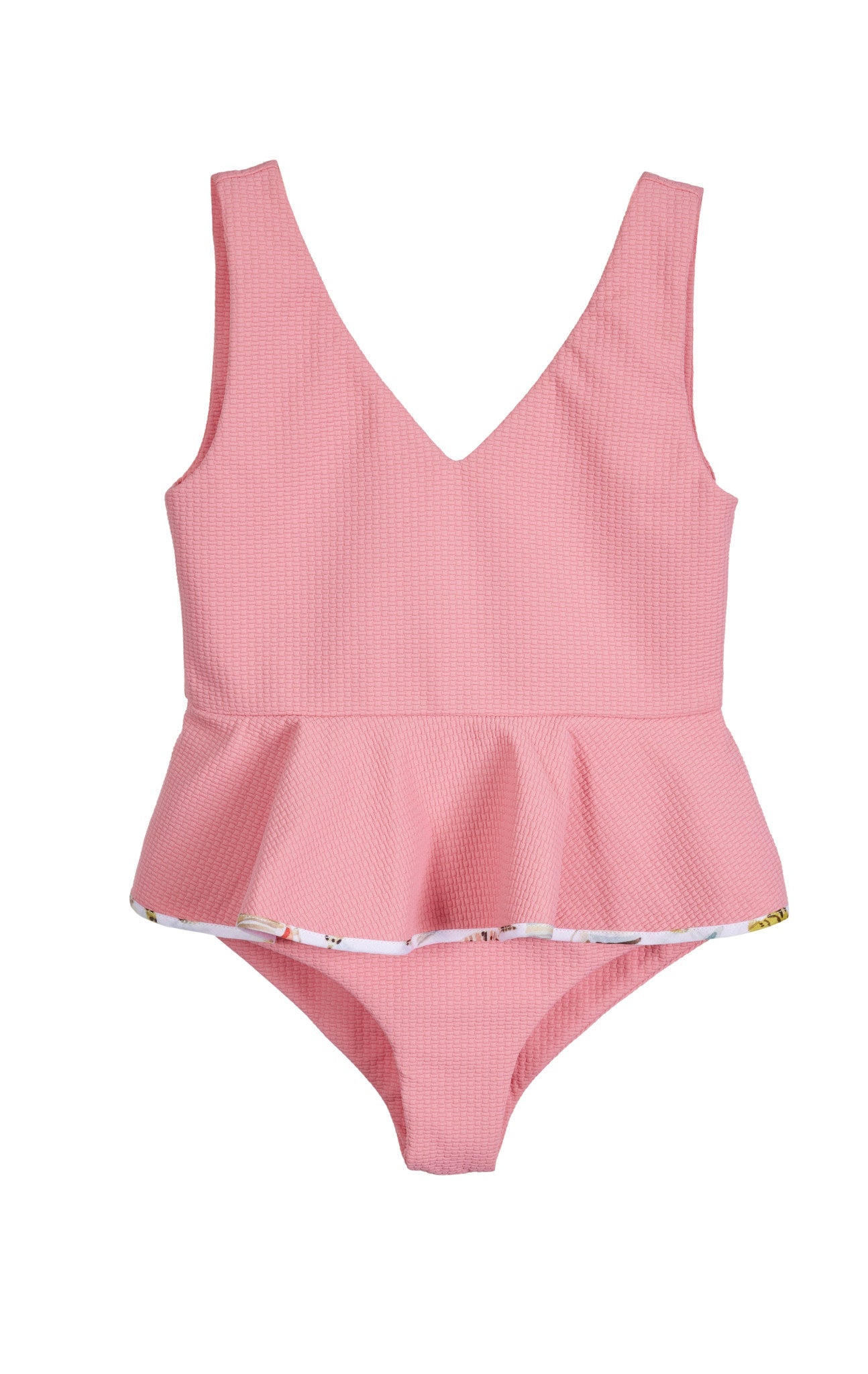 MARYSIA Bumby Piping Gramercy Maillot in Pink Sands