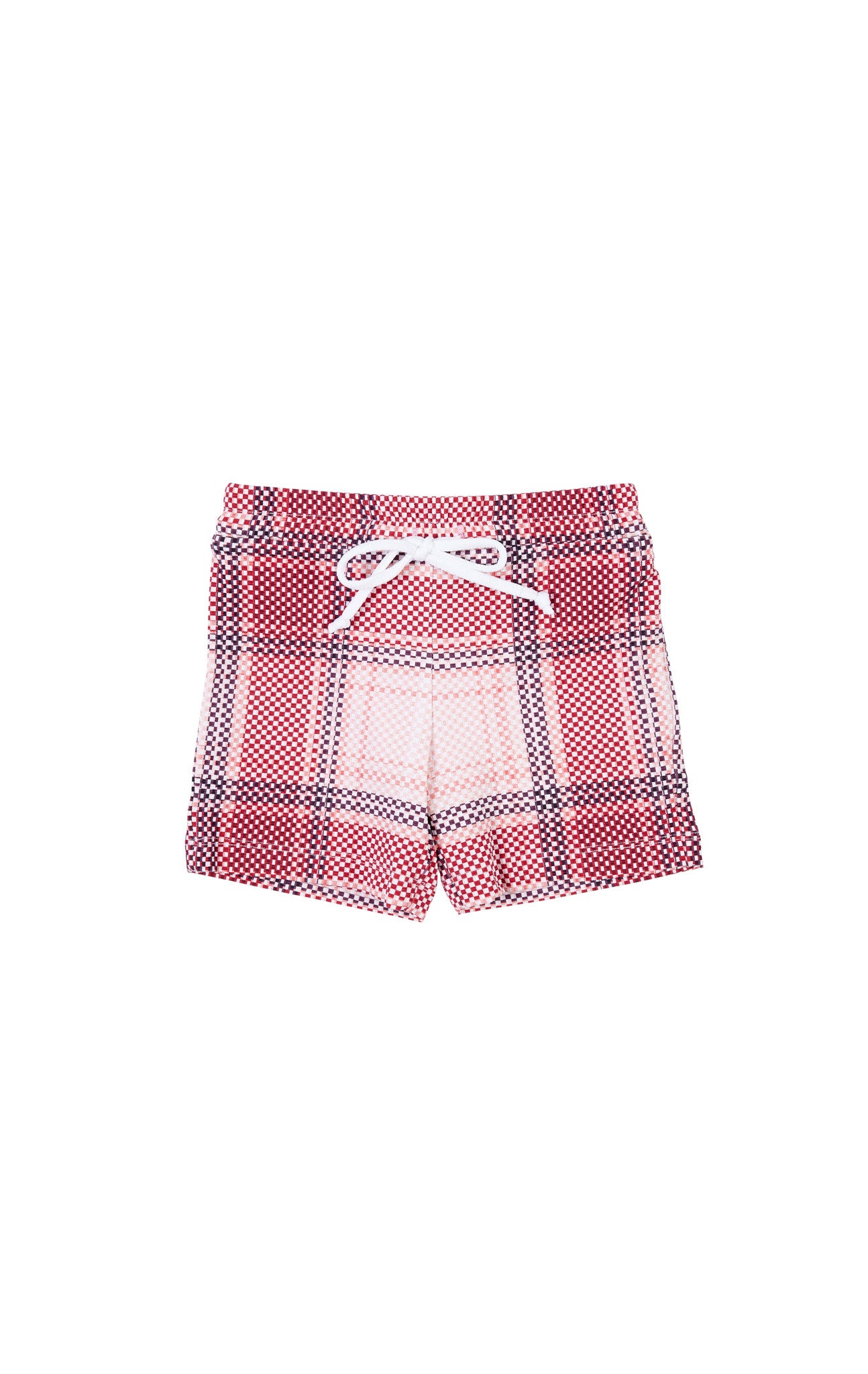 MARYSIA Boys swim short in pink plaid