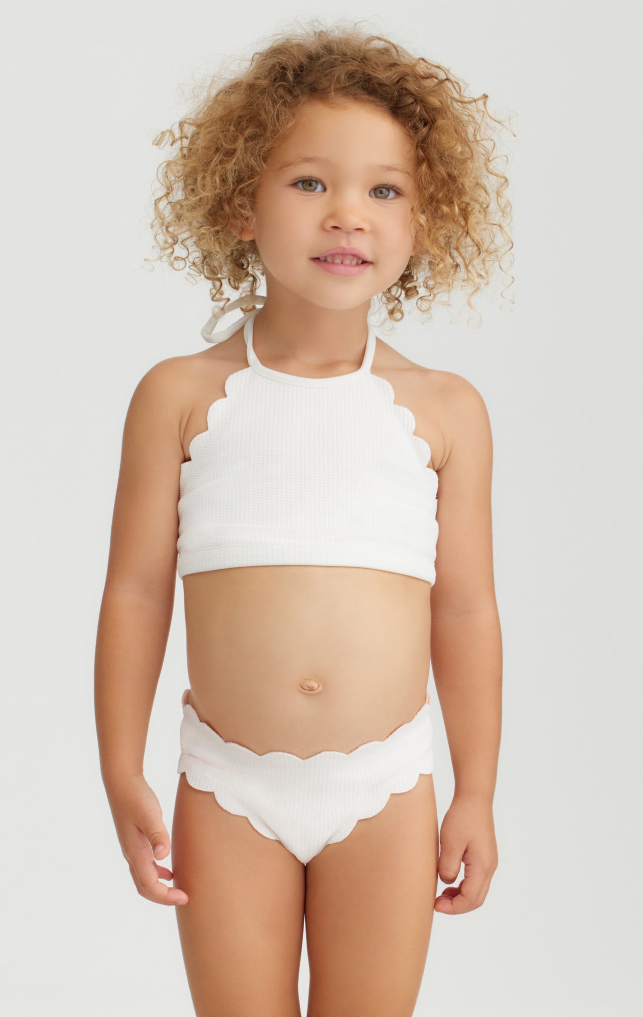 Marysia Kids Bumby Mott Bikini Top in Coconut