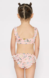 MARYSIA Bumby Palm Springs Tie Top in Pink Sands Shell Print