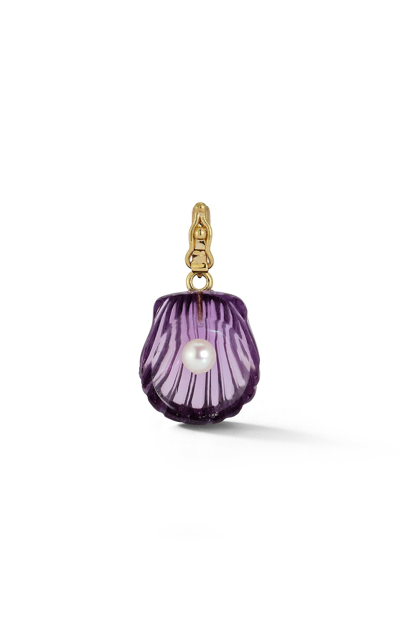 RENNA JEWELS Dream Shell Scallop Pendant - Amethyst