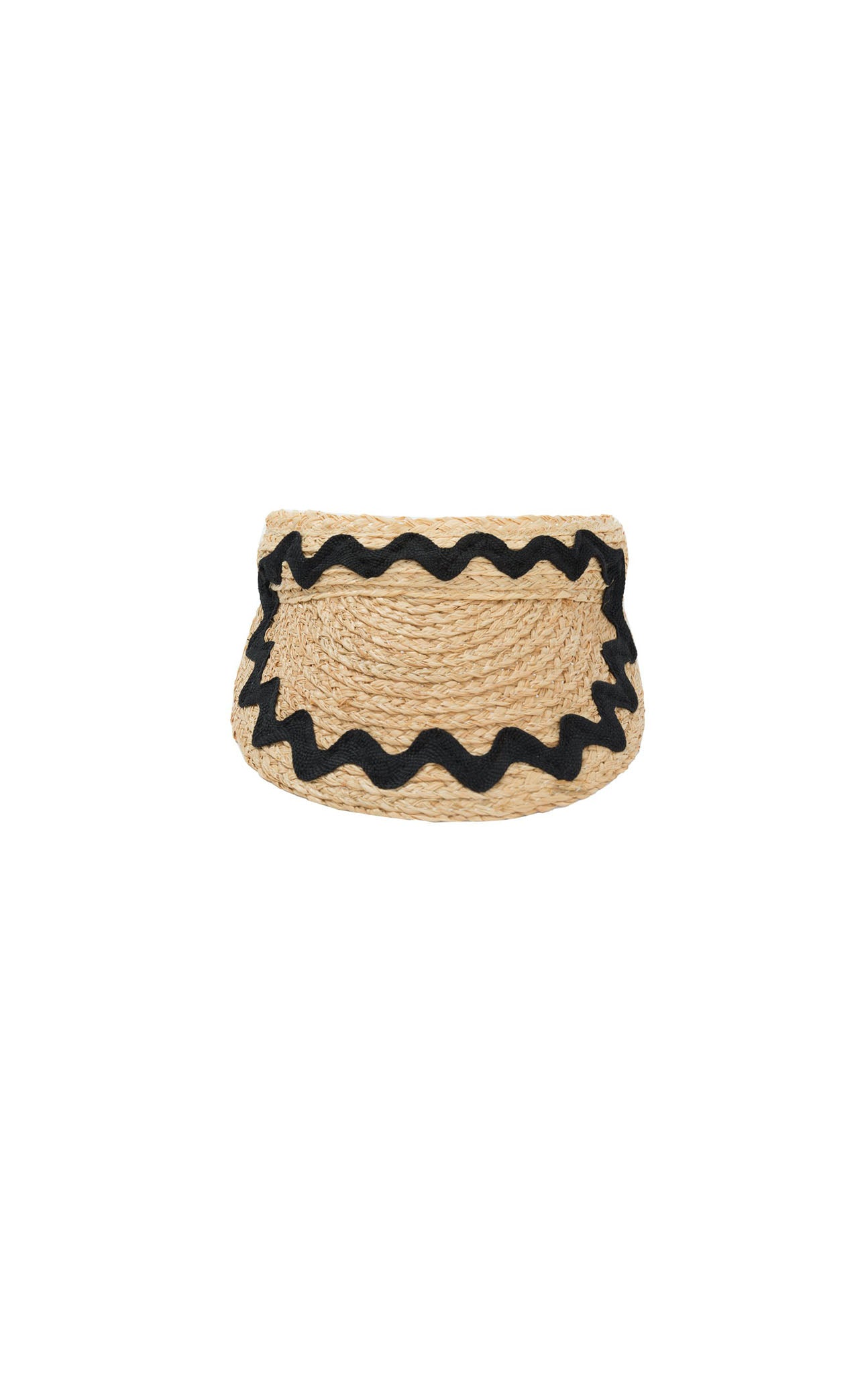 MARYSIA Raffia Visor in Natural/Black