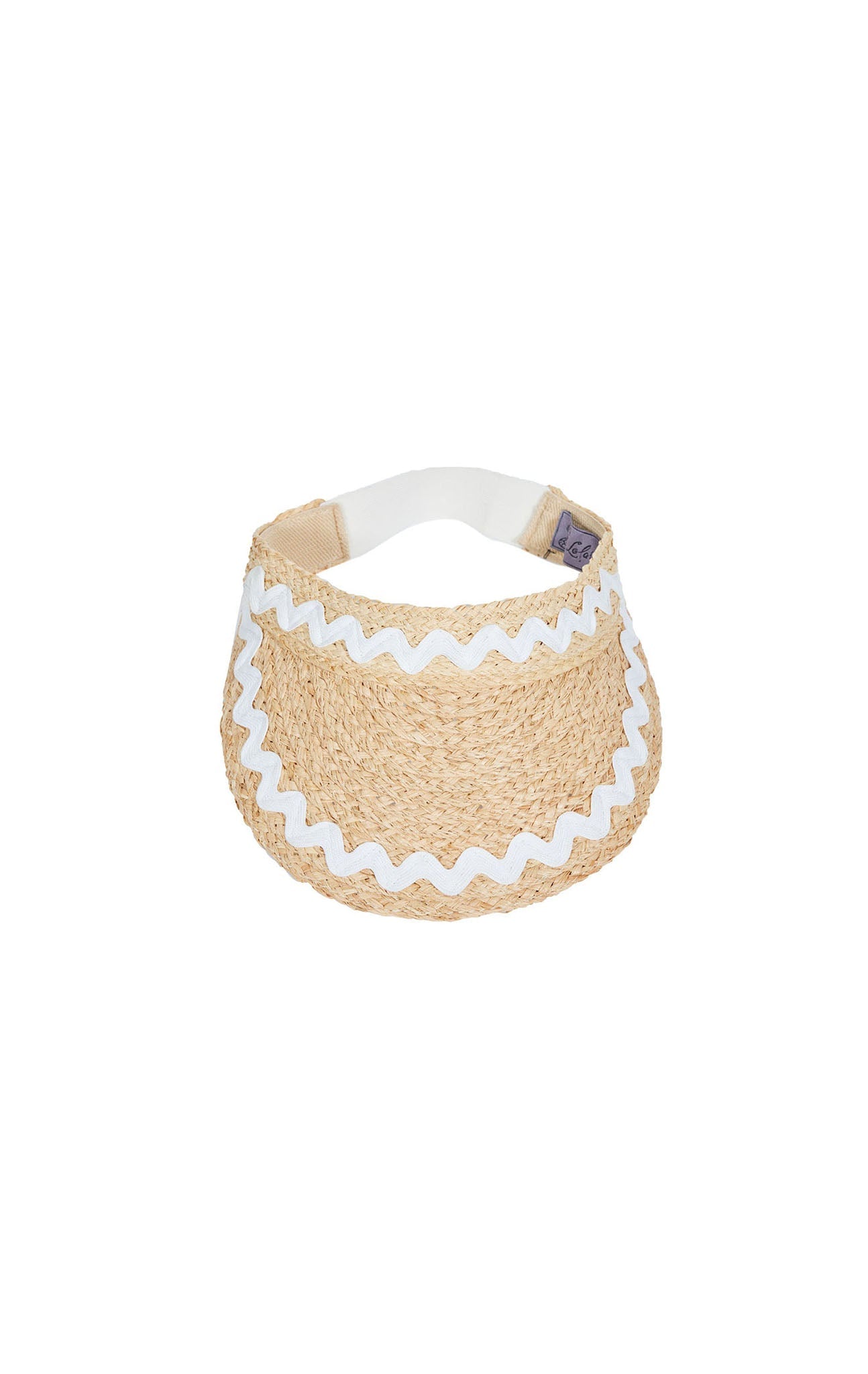 MARYSIA Raffia Visor in Natural/Coconut