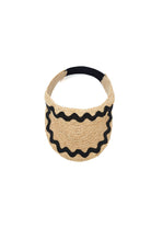 MARYSIA Raffia Visor in Natural/Black