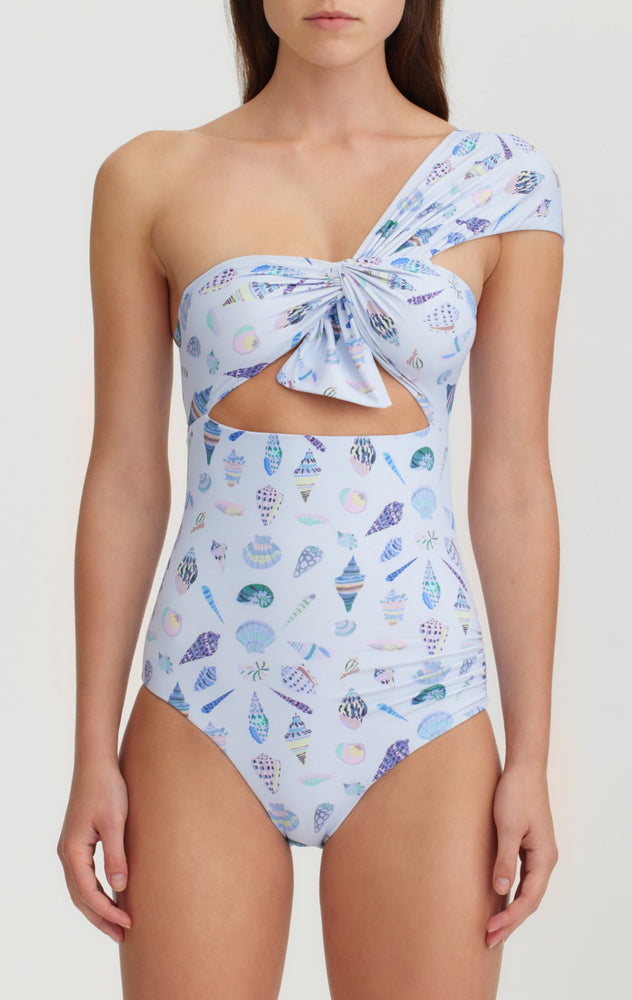 MARYSIA Venice Maillot in Dusk Shell Print