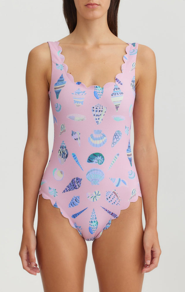 MARYSIA Palm Springs Maillot in Dawn Shell Print