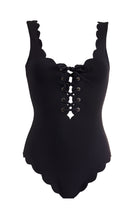 MARYSIA Palm Springs Tie Maillot in Black/Indigo