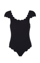 MARYSIA Scalloped Mexico Maillot in Black/Indigo