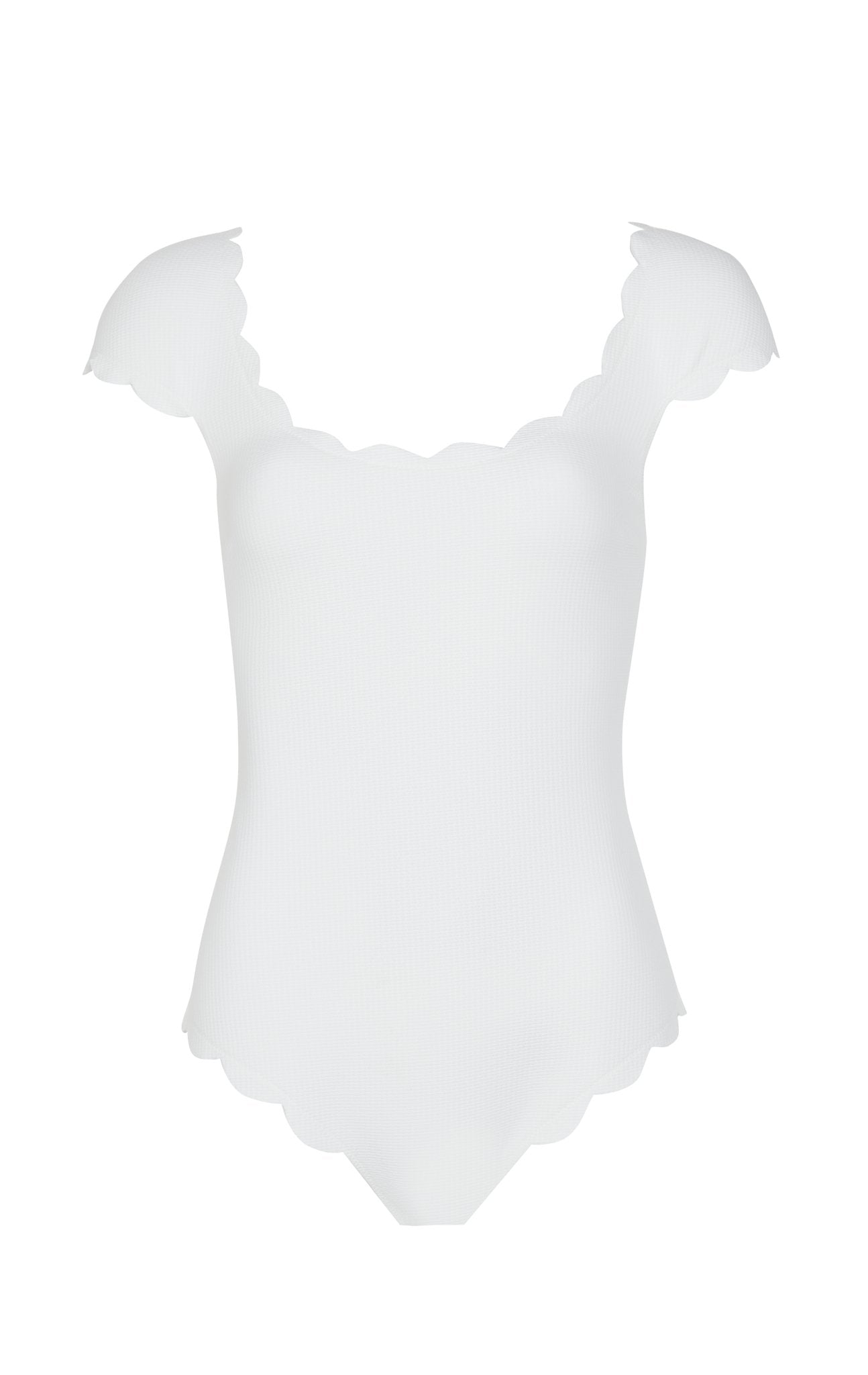 MARYSIA Scalloped Mexico Maillot in Coconut