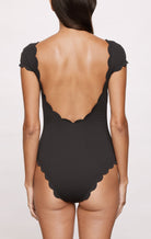 MARYSIA Scalloped Mexico Maillot in Black/Indigo