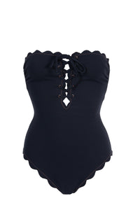 MARYSIA Chesapeake Tie Maillot in Coco/ Black