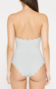MARYSIA Chesapeake Tie Maillot in Tan/ Crystalline