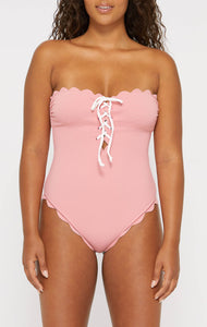 MARYSIA Chesapeake Tie Maillot in Pink Sands/ Bay
