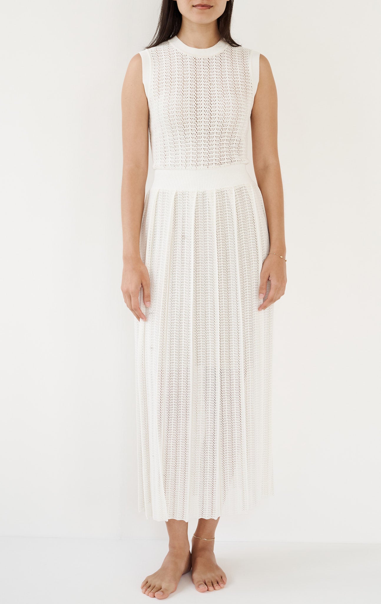 MARYSIA Blakes Sleeves Dress in Coconut