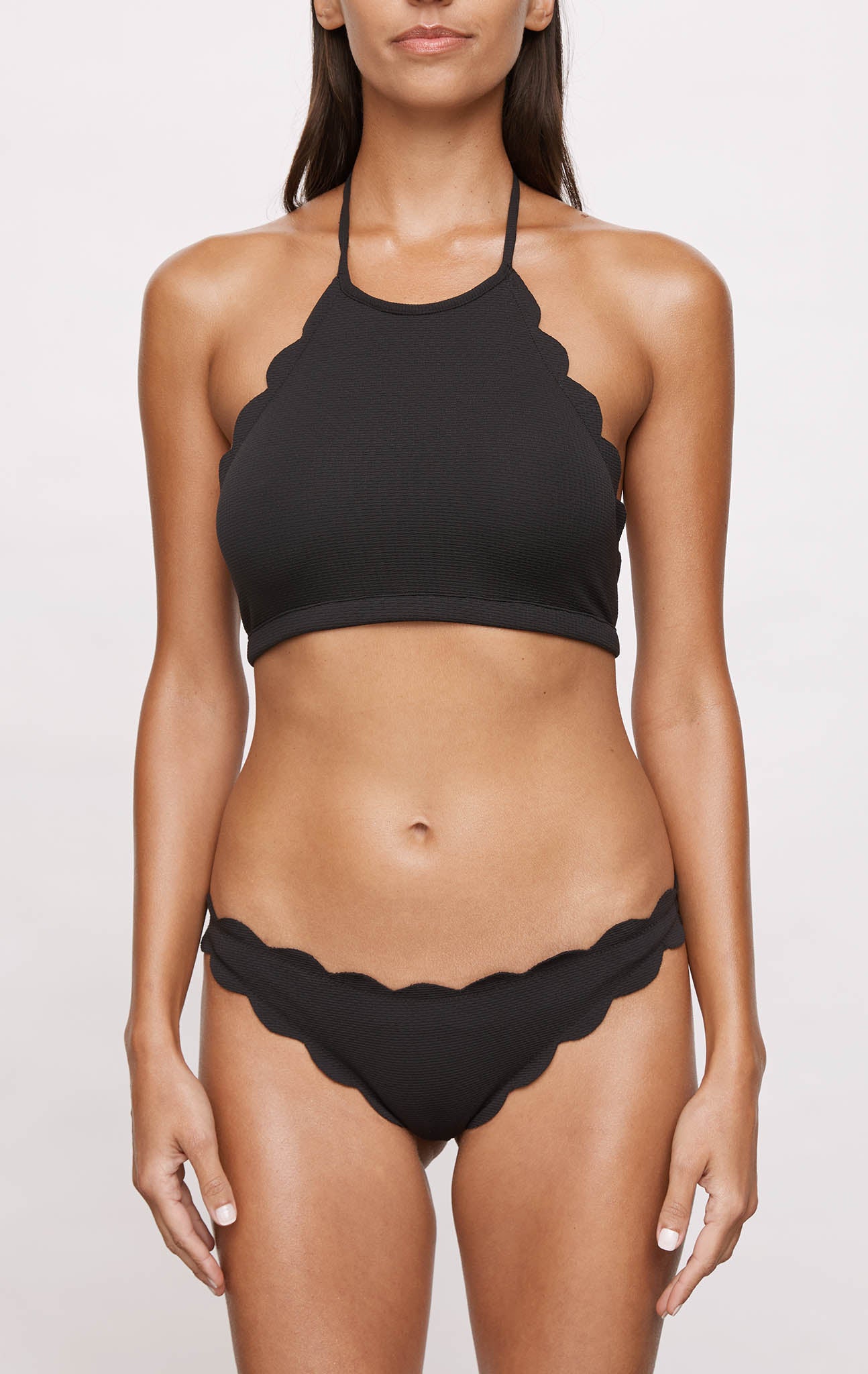 Marysia Women's Mott Bikini Top in Black | Italian Stretch