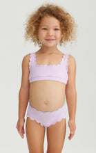 MARYSIA girl's broadway reversible scalloped bikini bottom in purple and blue
