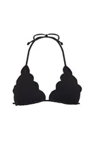 MARYSIA Broadway scalloped triangle bikini top in Black