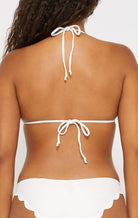 MARYSIA Broadway scalloped triangle bikini top in white