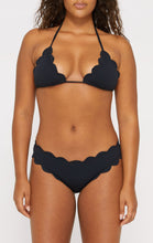 MARYSIA Broadway scalloped triangle bikini top in Black