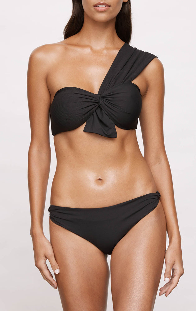 SEAFOLLY ACTIVE One Shoulder Bikini Top - Black