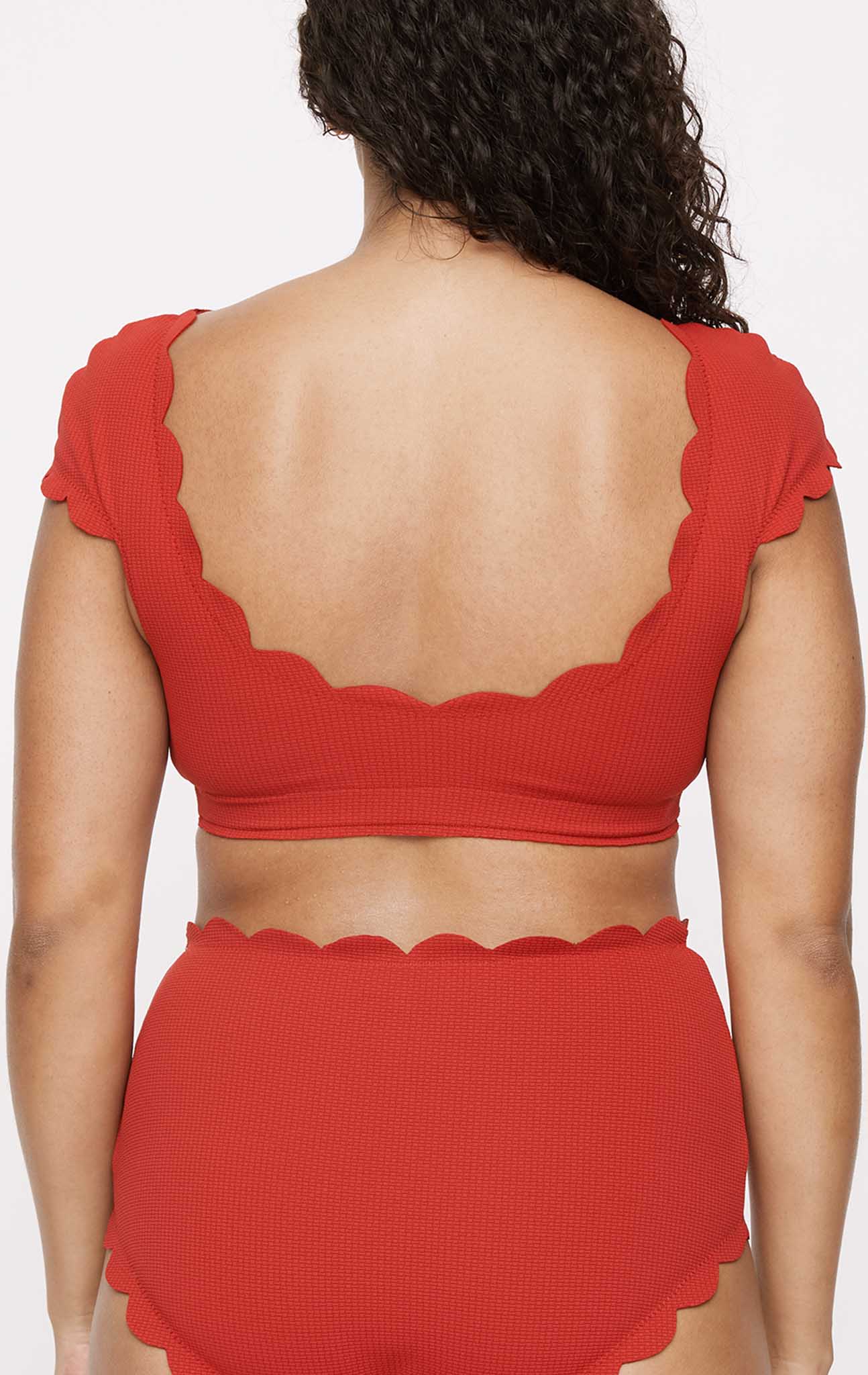 Marysia マリシア　スカラップ　ビキニセットアップ Marysia Women's Scalloped Mexico Bikini Top in Scooter