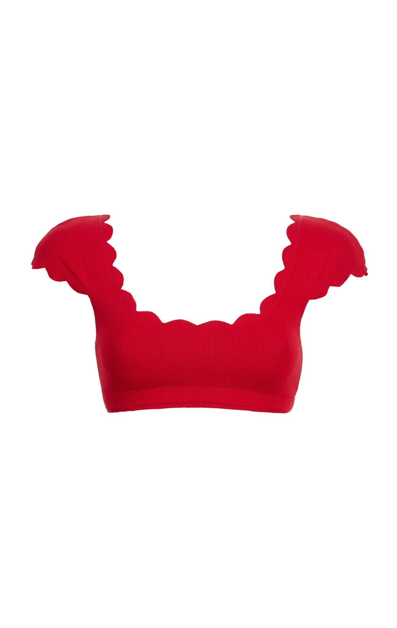 Marysia Women's Scalloped Mexico Bikini Top in Scooter