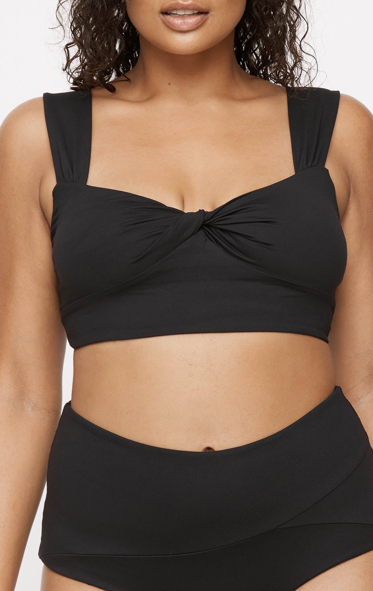 最安値 andmary Mary logo tops black Marysia Women's Lehi Bikini Top in Black| Italian Stretch