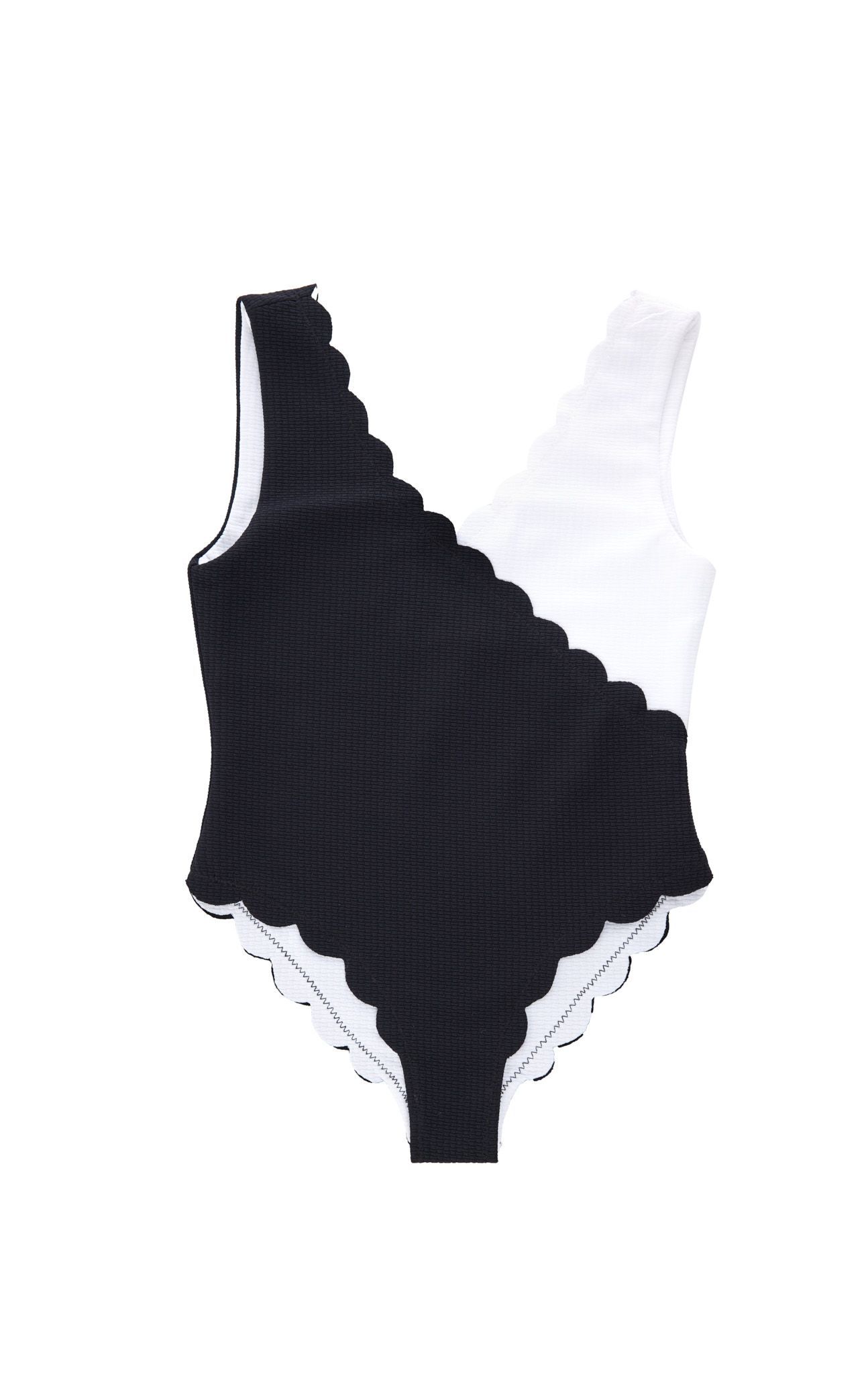 MARYSIA Bumby Canyon Point Maillot in Black/Coconut
