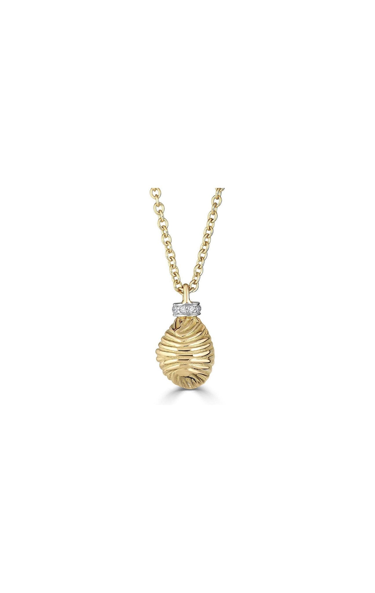 RENNA JEWELS 18K GOLD Thread And Shell Necklace - Diamonds