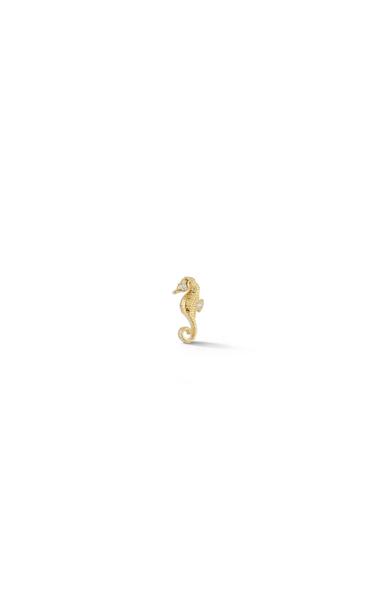 RENNA JEWELS 18K GOLD and diamond Seahorse Stud