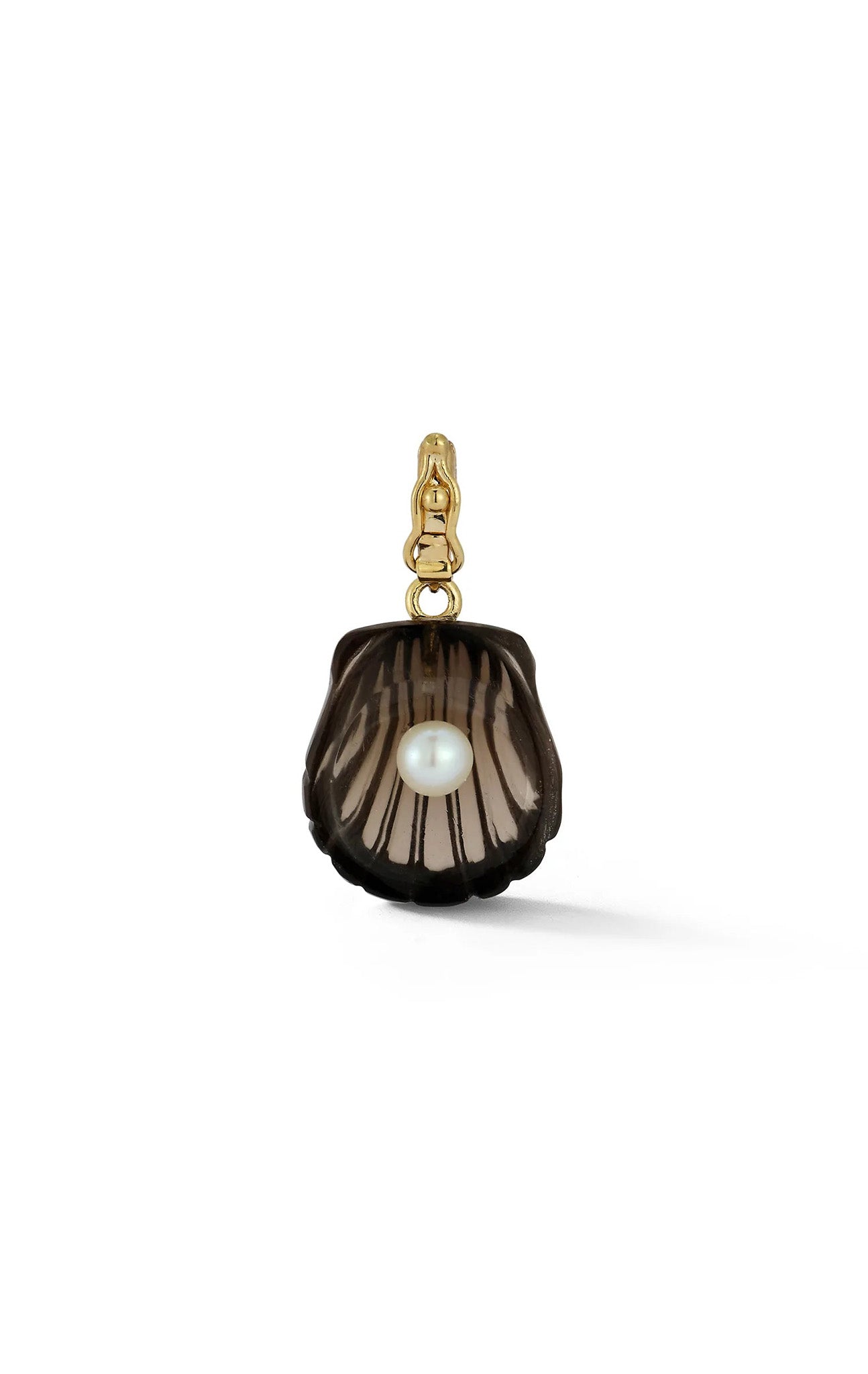 RENNA JEWELS Dream Shell Pendant - Smokey Quartz